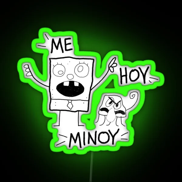 Evil Doodlebob RGB Neon Sign