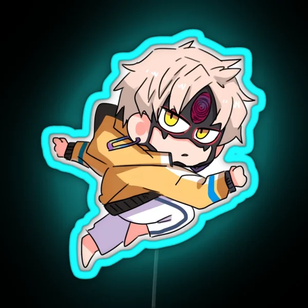 Evil Eye From Dandadan Jin Enjouji Jiji Chibi RGB Neon Sign