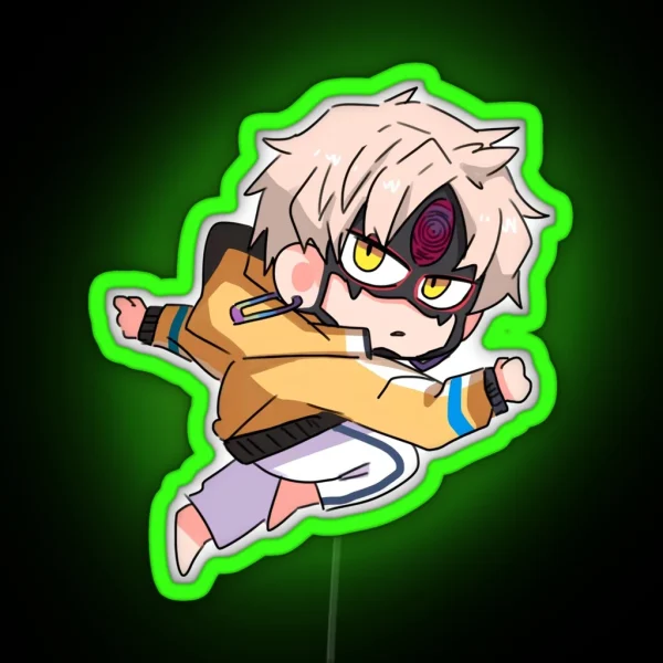 Evil Eye From Dandadan Jin Enjouji Jiji Chibi RGB Neon Sign