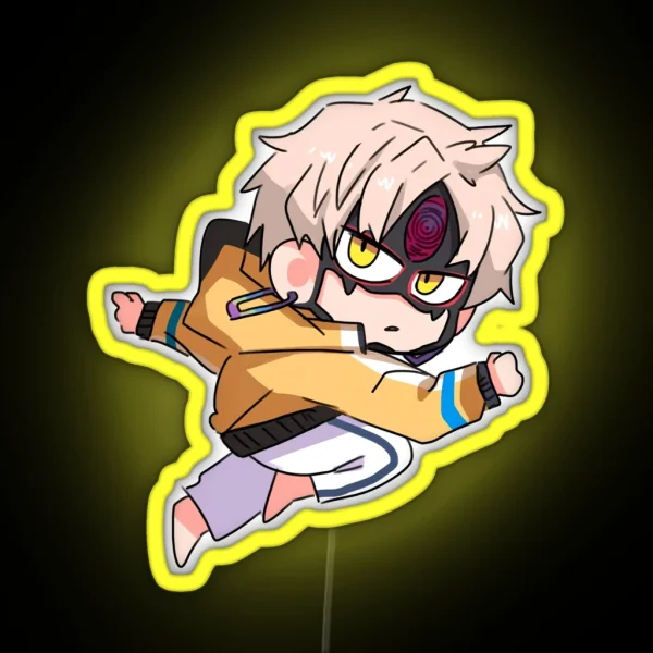 Evil Eye From Dandadan Jin Enjouji Jiji Chibi RGB Neon Sign