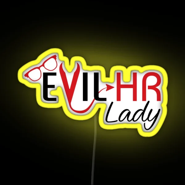 Evil HR Lady RGB Neon Sign