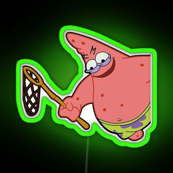 Evil Patrick Meme In HD RGB Neon Sign