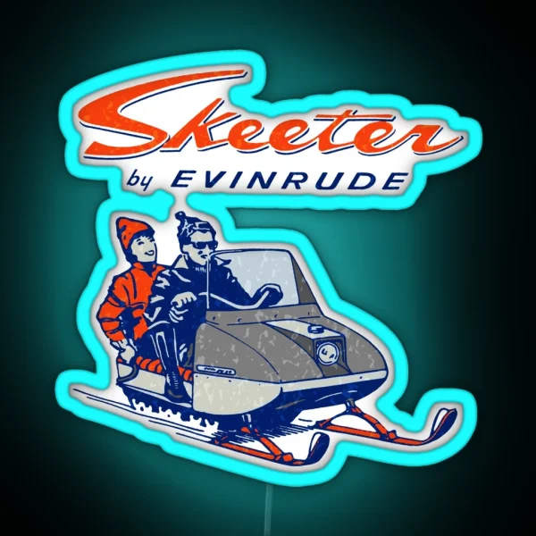 Evinrude Skeeter Snowmobile RGB Neon Sign