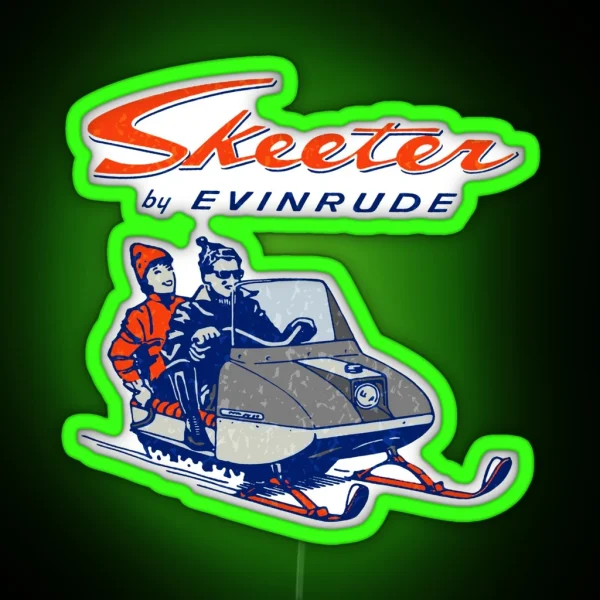 Evinrude Skeeter Snowmobile RGB Neon Sign