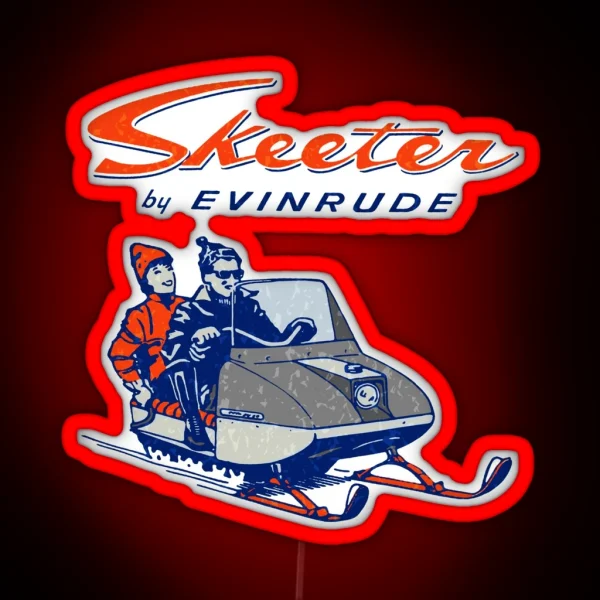 Evinrude Skeeter Snowmobile RGB Neon Sign