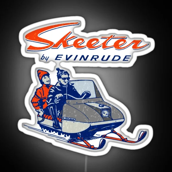 Evinrude Skeeter Snowmobile RGB Neon Sign