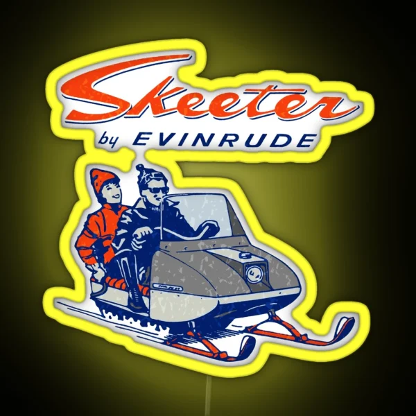 Evinrude Skeeter Snowmobile RGB Neon Sign