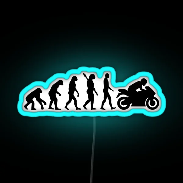 Evolution Motorcycle RGB Neon Sign