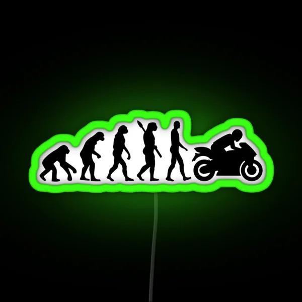 Evolution Motorcycle RGB Neon Sign