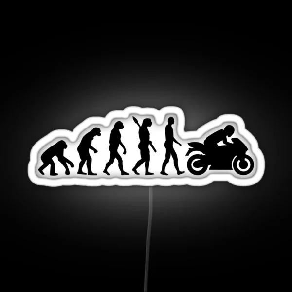 Evolution Motorcycle RGB Neon Sign