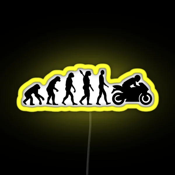 Evolution Motorcycle RGB Neon Sign