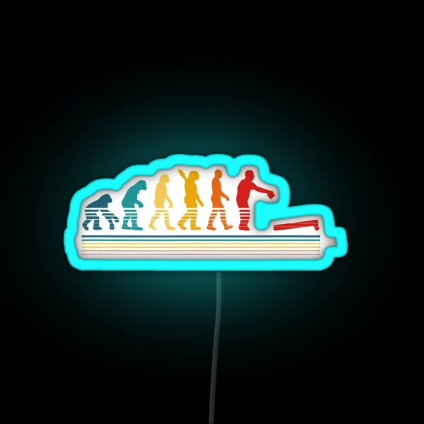 Evolution Of Cornhole In Retro Colors For RGB Neon Sign