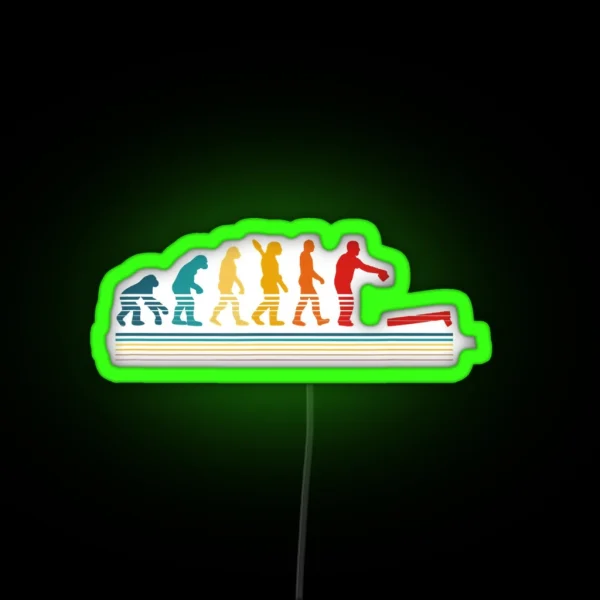 Evolution Of Cornhole In Retro Colors For RGB Neon Sign