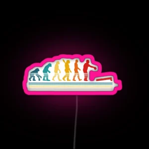 Evolution Of Cornhole In Retro Colors For Cornstars RGB Neon Sign