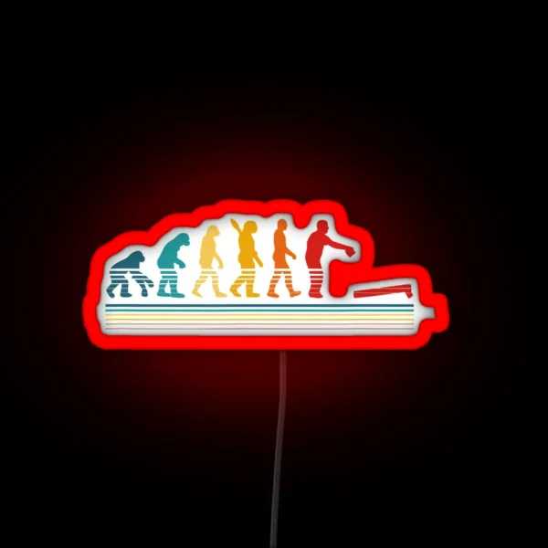Evolution Of Cornhole In Retro Colors For RGB Neon Sign