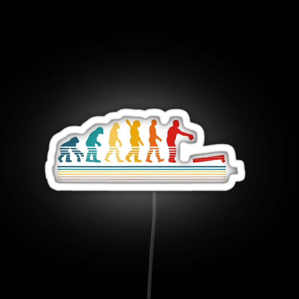 Evolution Of Cornhole In Retro Colors For RGB Neon Sign
