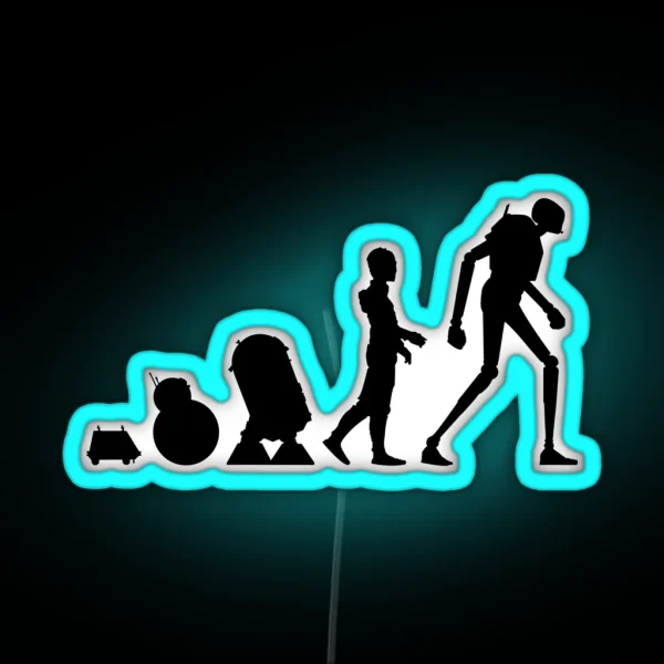Evolution Of Droid Led RGB Neon Sign