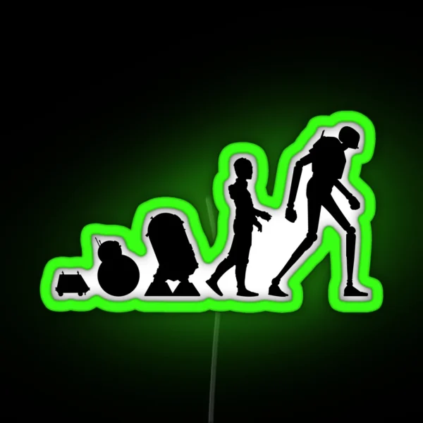 Evolution Of Droid Led RGB Neon Sign