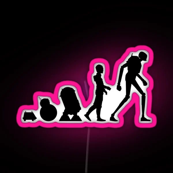 Evolution Of Droid Led RGB Neon Sign
