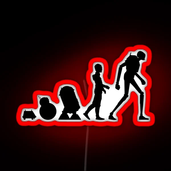 Evolution Of Droid Led RGB Neon Sign
