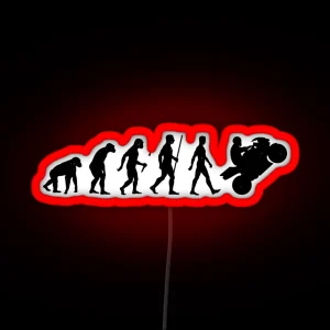 Evolution Of Motorbike RGB Neon Sign