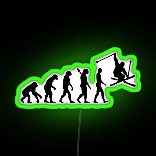 Evolution Skiing RGB Neon Sign