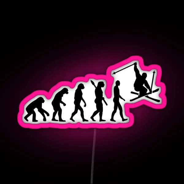 Evolution Skiing RGB Neon Sign