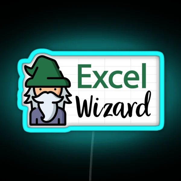 Excel Wizard RGB Neon Sign