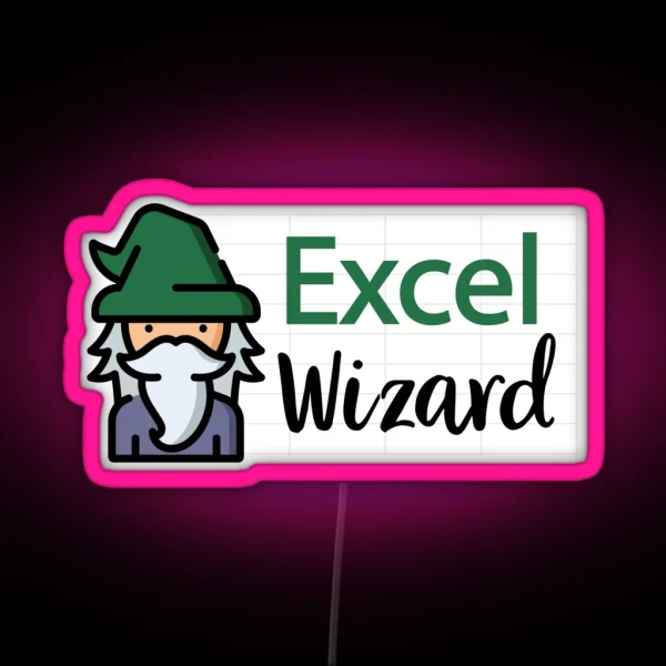 Excel Wizard RGB Neon Sign