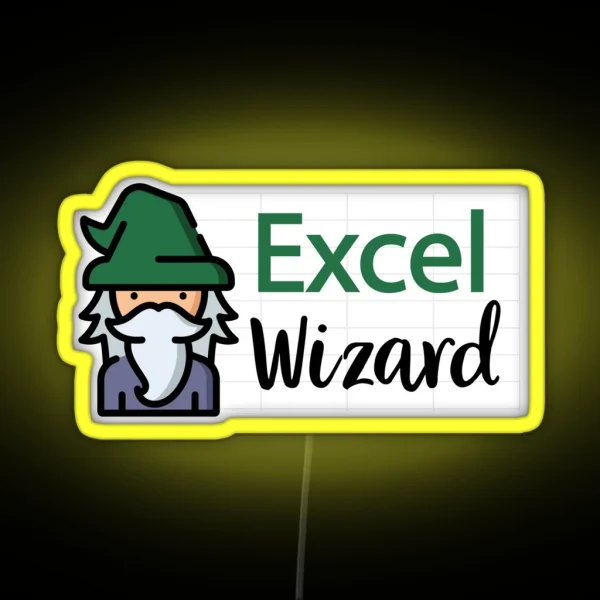 Excel Wizard RGB Neon Sign