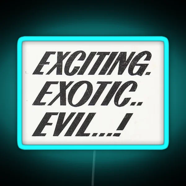 Exciting Exotic Evil Word Design RGB Neon Sign