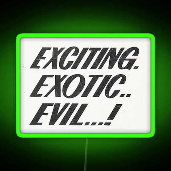 Exciting Exotic Evil Word Design RGB Neon Sign