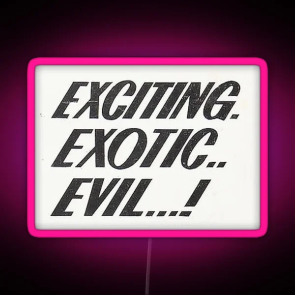 Exciting Exotic Evil Word Design RGB Neon Sign