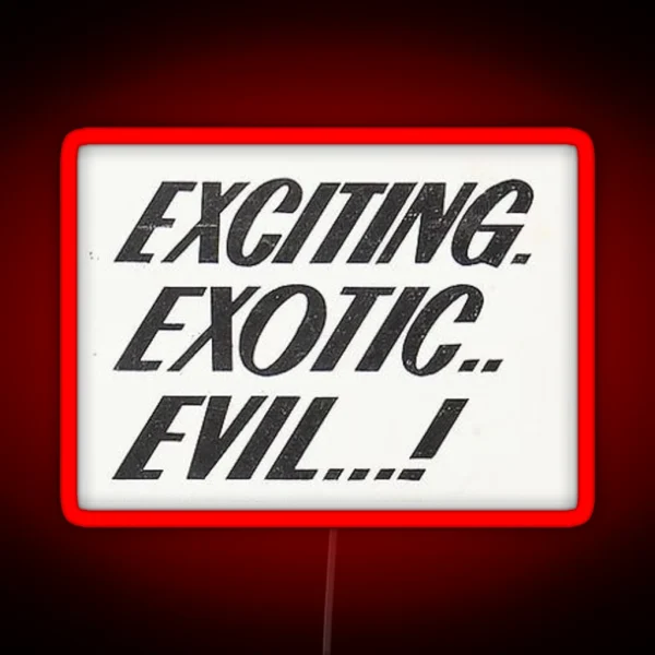 Exciting Exotic Evil Word Design RGB Neon Sign