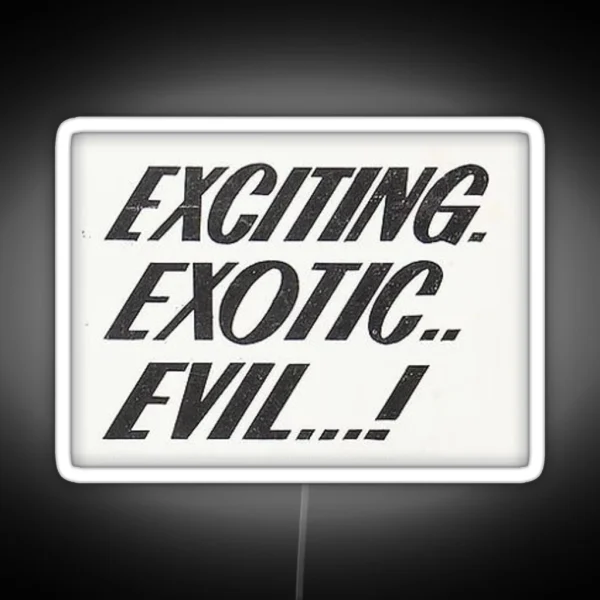 Exciting Exotic Evil Word Design RGB Neon Sign
