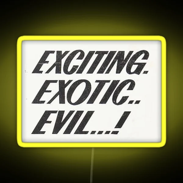 Exciting Exotic Evil Word Design RGB Neon Sign