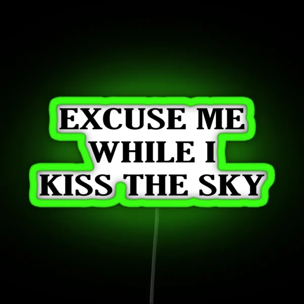 Excuse Me While I Kiss The Sky RGB Neon Sign