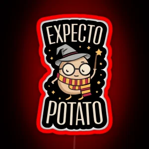 Expecto Potato Wizard Funny RGB Neon Sign