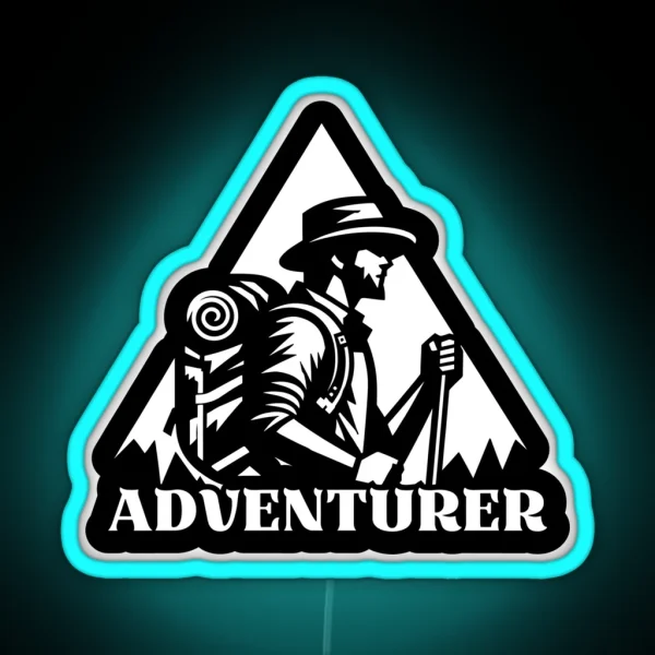Explorer Adventurer Man RGB Neon Sign
