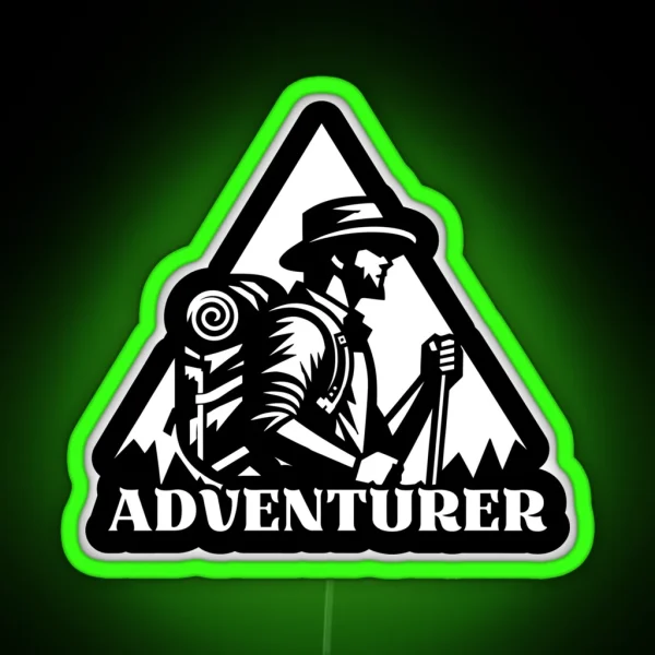 Explorer Adventurer Man RGB Neon Sign