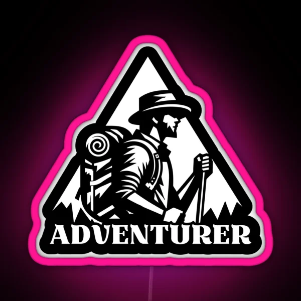 Explorer Adventurer Man RGB Neon Sign