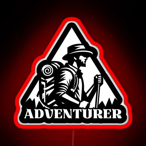 Explorer Adventurer Man RGB Neon Sign