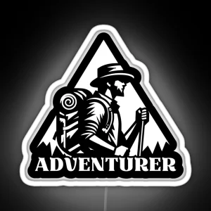 Explorer Adventurer Man RGB Neon Sign