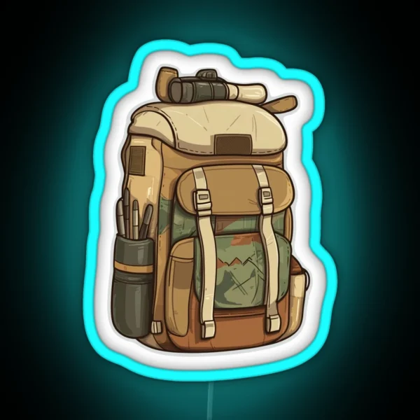 Explorer Backpack RGB Neon Sign