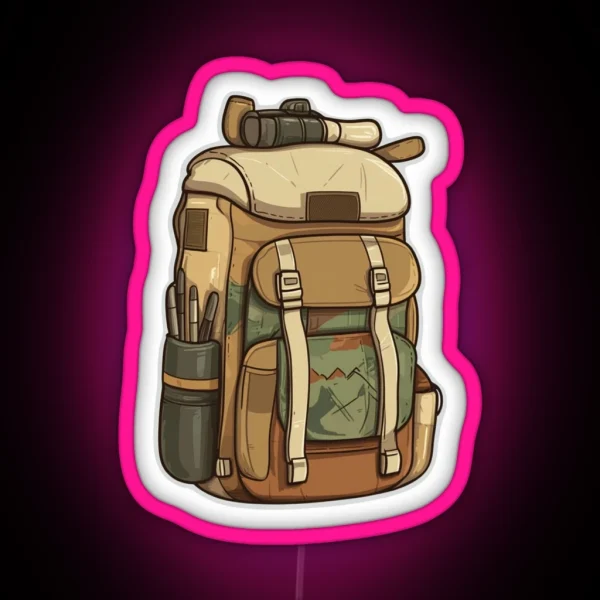 Explorer Backpack RGB Neon Sign