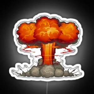 Explosion Mushroom Pop Art RGB Neon Sign