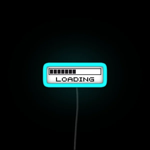Extra Small Loading Bar For Laptop Frame RGB Neon Sign