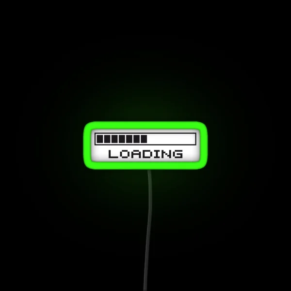 Extra Small Loading Bar For Laptop Frame RGB Neon Sign