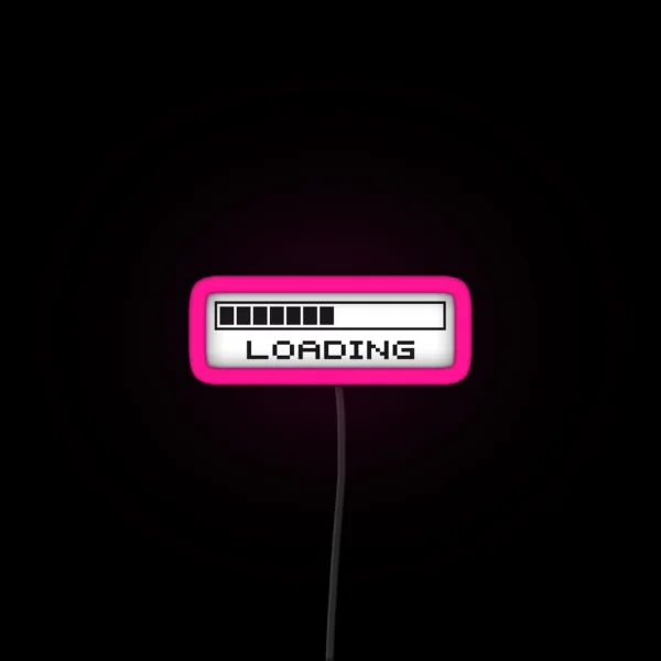 Extra Small Loading Bar For Laptop Frame RGB Neon Sign