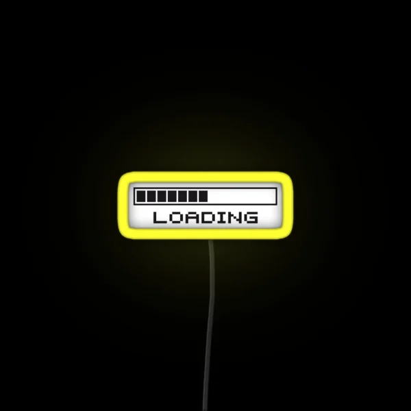 Extra Small Loading Bar For Laptop Frame RGB Neon Sign
